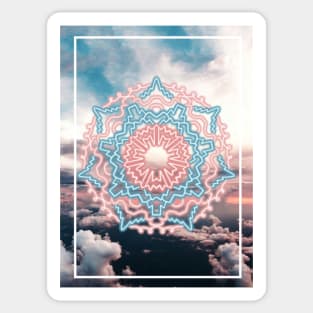 Pink Blue Clouds Sticker